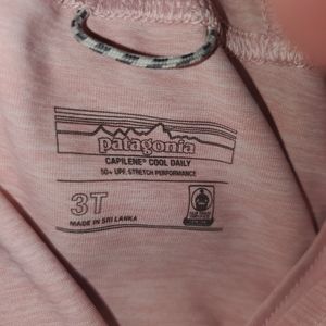 Patagonia 3T Girls Shirt long sleeve hooded layering sport nylon 3 pink stretch